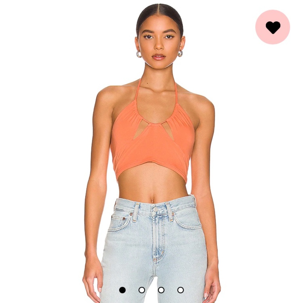 NWT Revolve Superdown Karla Keyhole Crop Top in Orange XS